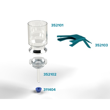 ADVANTEC MFS 90mm Glass Microanalysis Holder, Glass frit support, 1000 ml, KG 90 352100
